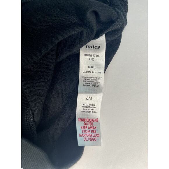 Baby Girls Sweatshirt Black with White Polka Dots ~ 6 MO ✨NEW✨ Miles The Label - Picture 4 of 5